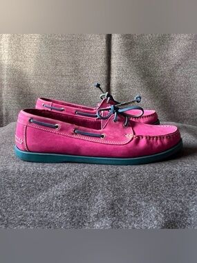Tesori Pink Genuine Leather Loafers